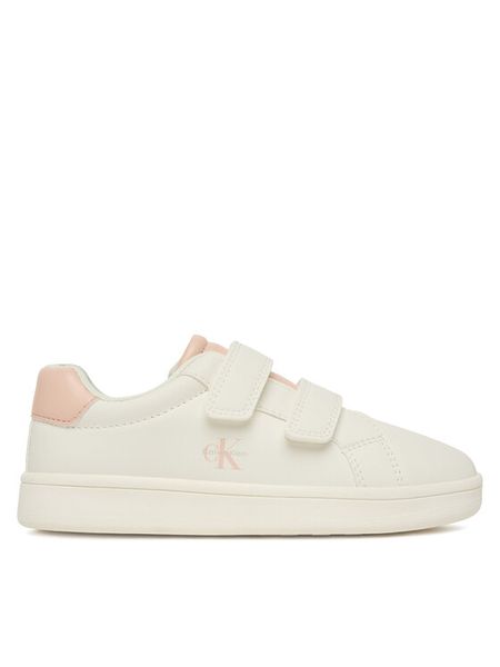 Calvin Klein Sneakersy Velcro V1A9-83206-1355A708 S Biały. Białe buty sportowe dziewczęce Calvin Klein, bez wzorów, ze skóry, bez zapięcia. Za 349.99 zł.