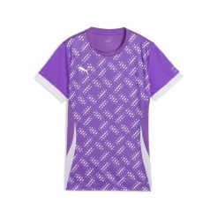 Damska koszulka do padla z grafiką INDIVIDUAL PUMA Purple Glimmer White. Białe bluzki damskie Puma, l, bez wzorów, bez kołnierzyka, bez ramiączek. W wyprzedaży za 133.45 zł.