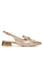 Hispanitas Baleriny Dali HV253817 Złoty. Żółte balerinki damskie Hispanitas, bez wzorów, ze skóry. Za 359.99 zł.