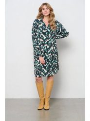 &Co Woman Sukienka "Alonsa" w kolorze szaro-kremowo-turkusowym rozmiar: L. Czarne sukienki damskie &Co Woman, bez wzorów, z wiskozy, bez ramiączek. Za 187.96 zł.