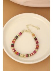 Atelier MIU Pozłacana bransoletka z agatem rozmiar: onesize. Żółte bransoletki damskie atelier MIU, pozłacane. Za 39.99 zł.