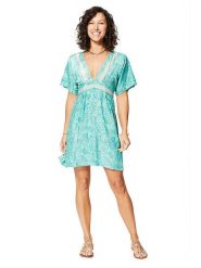 Ipanima Sukienka w kolorze turkusowo-białym rozmiar: 34-40. Białe sukienki damskie Ipanima, bez wzorów, bez ramiączek. Za 56.99 zł.