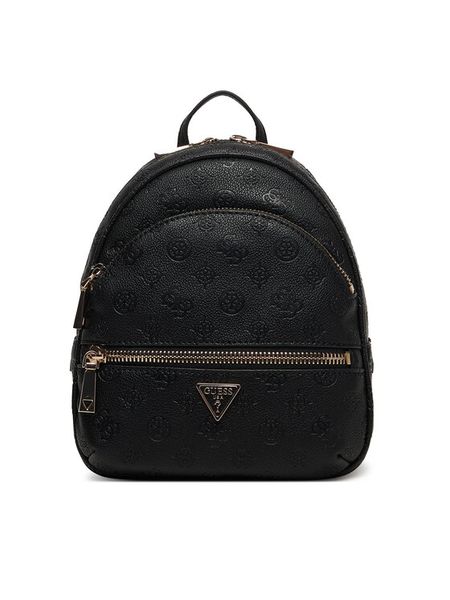 Guess Plecak HWPD71 18320 Czarny. Czarne plecaki Guess, z aplikacjami, ze skóry. Za 609.99 zł.