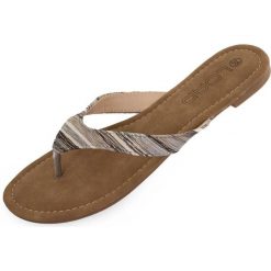 Damskie klapki Loap Herba Brown. Brązowe klapki damskie LOOP, bez wzorów, bez obcasa, bez zapięcia. Za 152.99 zł.