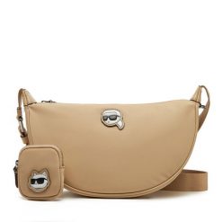 Torebka KARL LAGERFELD. Brązowe listonoszki damskie KARL LAGERFELD, bez wzorów, bez dodatków. Za 509.99 zł.