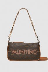 VALENTINO Mała brązowa listonoszka Liuto. Brązowe listonoszki damskie Valentino by Mario Valentino, bez wzorów, małe, bez dodatków. W wyprzedaży za 266.99 zł.