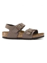 Birkenstock Skórzane sandały "New York" w kolorze beżowym rozmiar: 29. Brązowe sandały damskie Birkenstock, bez wzorów, z nubiku, z otwartym noskiem, bez obcasa, bez zapięcia. Za 183.59 zł.
