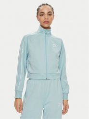 Puma Bluza T7 624211 Niebieski Relaxed Fit. Niebieskie bluzy damskie Puma, xl, bez wzorów, z bawełny, bez kaptura. Za 189.99 zł.