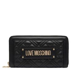 Portfel LOVE MOSCHINO. Czarne portfele damskie Love Moschino, bez wzorów. Za 439.99 zł.