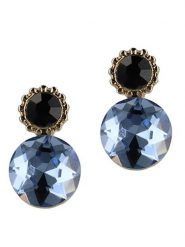 Otazu Pozłacane kolczyki-wkrętki z kryształami rozmiar: onesize. Niebieskie kolczyki damskie Otazu, z kryształem, pozłacane. Za 43.99 zł.
