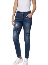 Heine Dżinsy - Skinny fit - w kolorze granatowym rozmiar: 34. Niebieskie jeansy damskie Heine. Za 104.99 zł.