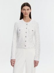MICHAEL Michael Kors Kardigan MF460Z6F5L Biały Regular Fit. Białe kardigany damskie MICHAEL Michael Kors, l, bez wzorów, z wiskozy. Za 839.99 zł.
