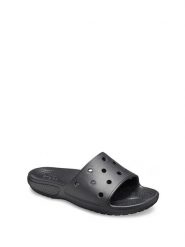 Crocs Klapki "Classic" w kolorze czarnym rozmiar: 38-39. Czarne klapki damskie Crocs, bez wzorów, z otwartym noskiem, bez obcasa, bez zapięcia. Za 87.81 zł.