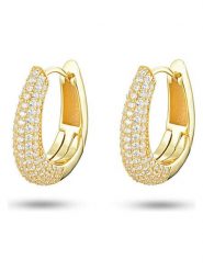 Les Petites Précieuses Pozłacane kolczyki-kreole z cyrkoniami rozmiar: onesize. Żółte kolczyki damskie Les Petites Précieuses, z cyrkonią, pozłacane. Za 434.99 zł.