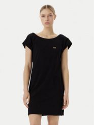 EA7 Emporio Armani Sukienka letnia 7W001478 AF10373 UC001 Czarny Relaxed Fit. Czarne sukienki damskie EA7 Emporio Armani, bez wzorów, z bawełny, bez ramiączek. Za 349.99 zł.