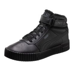 Buty Damskie Carina 2.0 Ze Skóry Ekologicznej O Średnim Kroju. Czarne obuwie trekkingowe damskie Puma, ze skóry ekologicznej, bez zapięcia. Za 403.99 zł.
