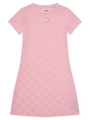 Guess Sukienka codzienna J5GK38 KCT02 Różowy Regular Fit. Czerwone sukienki dziewczęce Guess, z aplikacjami, z syntetyku, bez ramiączek, proste. Za 139.99 zł.