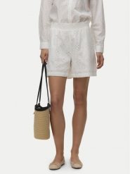 Vero Moda Szorty materiałowe Eliza 10346709 Biały Regular Fit. Białe szorty damskie Vero Moda, bez wzorów, z bawełny. Za 159.99 zł.