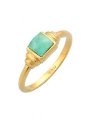 Elli PREMIUM Damski soliter Vintage kwadrat z amazonitem w pozłacanym srebrze 925 Sterling Silver Pierścionki 1 ct. Szare pierścionki damskie Elli PREMIUM, pozłacane. Za 283.89 zł.