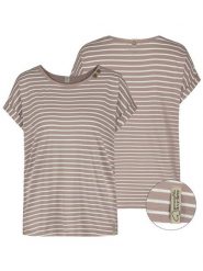 Sublevel Koszulka w kolorze szarobrązowo-białym rozmiar: M. Brązowe bluzki damskie Sublevel, m, bez wzorów, bez kołnierzyka, bez ramiączek. Za 43.99 zł.