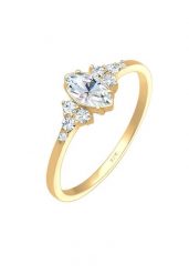Elli Damski walentynkowy z markizem z kryształami w srebrze próby 925 Sterling Silver Pierścionki 1 ct. Szare pierścionki damskie Elli, srebrne. Za 203.99 zł.