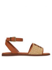 Nine West Sandały CEO-CWBFS181-03 Brązowy. Brązowe sandały damskie Nine West, bez wzorów, z materiału, bez obcasa, na płaskiej podeszwie, bez zapięcia. Za 117.99 zł.