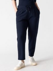 Les Lunes Spodnie "Amyy" w kolorze granatowym rozmiar: M. Niebieskie spodnie materiałowe damskie Les Lunes, bez wzorów, z materiału. Za 173.99 zł.