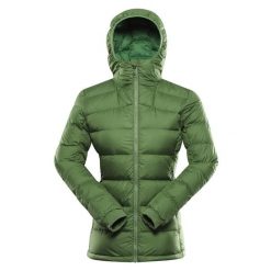 Kurtka damska puchowa Alpine Pro Rogita lekka. Zielone kurtki damskie Alpine Pro, na zimę, xs, bez wzorów, z puchu, bez kaptura. Za 499.00 zł.