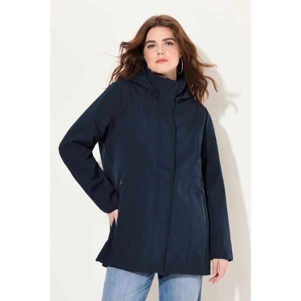 Damskie Kurtka softshell HYPRAR wodoodporna odpinany kaptur. Niebieskie kurtki damskie Ulla Popken, plus size, bez wzorów, z elastanu, bez kaptura. Za 584.99 zł.