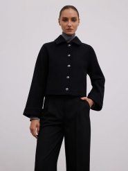 BGN Kurtka przejściowa w kolorze czarnym rozmiar: 38. Czarne kurtki damskie BGN, bez wzorów, z wełny, bez kaptura. Za 187.96 zł.