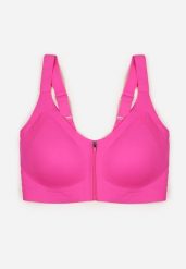 Fuksjowy Sportowy Biustonosz z Suwakiem z Przodu Eziline. Czerwone biustonosze sportowe damskie Born2be, bez wzorów. Za 69.99 zł.