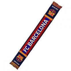 FC Barcelona szalik kibica knitted scarf. Niebieskie szaliki damskie FC BARCELONA, bez wzorów. Za 122.72 zł.