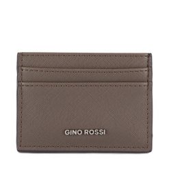 Etui na karty kredytowe GINO ROSSI. Brązowe portfele damskie Gino Rossi, bez wzorów. Za 39.99 zł.