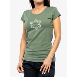 Koszulka bawełniana damska Ocun Classic T Organic Flower. Zielone koszulki sportowe damskie Ocun, bez wzorów, z bawełny, bez ramiączek. Za 135.99 zł.