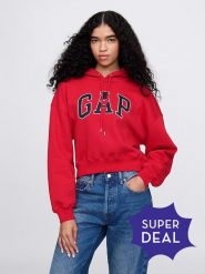 GAP Bluza w kolorze czerwonym rozmiar: XL. Czerwone bluzy damskie GAP, xl, bez wzorów, z kapturem. Za 65.85 zł.