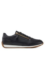 Geox Sneakersy D Calithe D36N0A 05485 C9999 Czarny. Czarne obuwie sportowe damskie Geox, ze skóry, bez zapięcia. Za 329.99 zł.