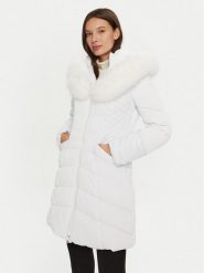 Guess Płaszcz zimowy New Oxana W4BL61 WGLZ0 Biały Regular Fit. Białe kurtki damskie Guess, na zimę, s, z aplikacjami, z syntetyku, bez kaptura. Za 639.99 zł.