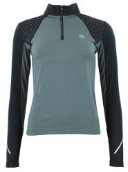 Peak Mountain Koszulka funkcyjna "Aflint" w kolorze szarym rozmiar: XL. Szare koszulki damskie Peak Mountain, xl, bez wzorów, bez kołnierzyka, bez ramiączek. Za 100.52 zł.