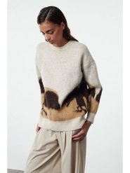 Trendyol Sweter w kolorze karmelowo-beżowym rozmiar: M. Brązowe swetry klasyczne damskie Trendyol, m, bez kołnierzyka. Za 122.38 zł.