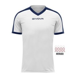 Koszulka piłkarska dla dorosłych Givova Revolution Interlock. Białe bluzki damskie Givova, s, bez wzorów, sportowe, bez kołnierzyka, bez ramiączek. Za 32.50 zł.