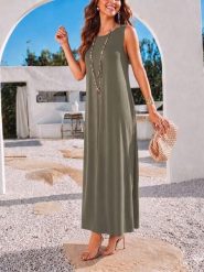 Milan Kiss Sukienka w kolorze khaki rozmiar: XL. Brązowe sukienki damskie Milan Kiss, bez wzorów, bez ramiączek. Za 174.95 zł.