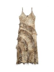 Vero Moda Sukienka w kolorze karmelowo-czarnym rozmiar: XL. Brązowe sukienki damskie Vero Moda, bez wzorów, bez ramiączek. Za 149.31 zł.