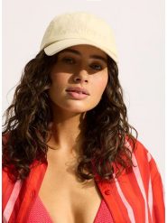 Seafolly Czapka w kolorze beżowym rozmiar: onesize. Brązowe czapki z daszkiem damskie Seafolly, bez wzorów, z bawełny. Za 142.84 zł.