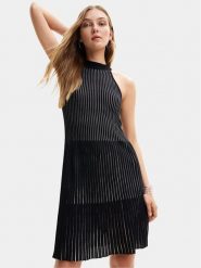 Desigual Sukienka letnia Mirna 24SWVF06 Czarny Regular Fit. Czarne sukienki damskie Desigual, bez wzorów, z wiskozy, bez ramiączek. Za 309.99 zł.