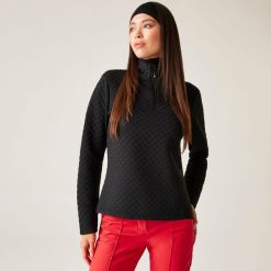 Bluza damska z suwakiem 1/4 Glamourize III Dare 2b. Czarne bluzy damskie Dare 2b, na zimę, bez wzorów, z dzianiny, bez kaptura. W wyprzedaży za 199.99 zł.