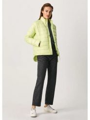 Pepe Jeans Kurtka pikowana "Fany" w kolorze limonkowym rozmiar: S. Zielone kurtki damskie Pepe Jeans, s, bez wzorów, z jeansu, bez kaptura. Za 211.31 zł.