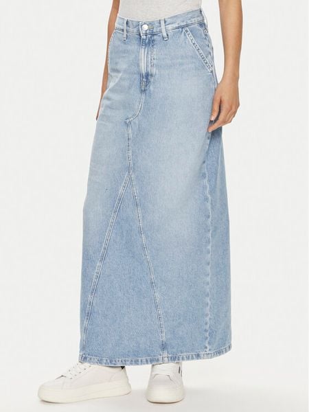 Tommy Jeans Spódnica jeansowa Claire DW0DW19294 Niebieski Regular Fit. Niebieskie spódnice damskie Tommy Jeans, bez wzorów, z bawełny. Za 299.99 zł.