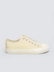 Trampki damskie niskie żółte TT274287 201. Żółte trampki damskie Big Star, bez wzorów, z materiału, bez zapięcia. Za 129.99 zł.