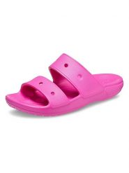 Crocs Klapki "Classic" w kolorze różowym rozmiar: 38/39. Różowe klapki damskie Crocs, bez wzorów, z otwartym noskiem, bez obcasa, bez zapięcia. Za 96.60 zł.
