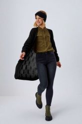 Luźny kardigan. Czarne kardigany damskie MOODO, m, bez wzorów, ze splotem. W wyprzedaży za 79.99 zł.